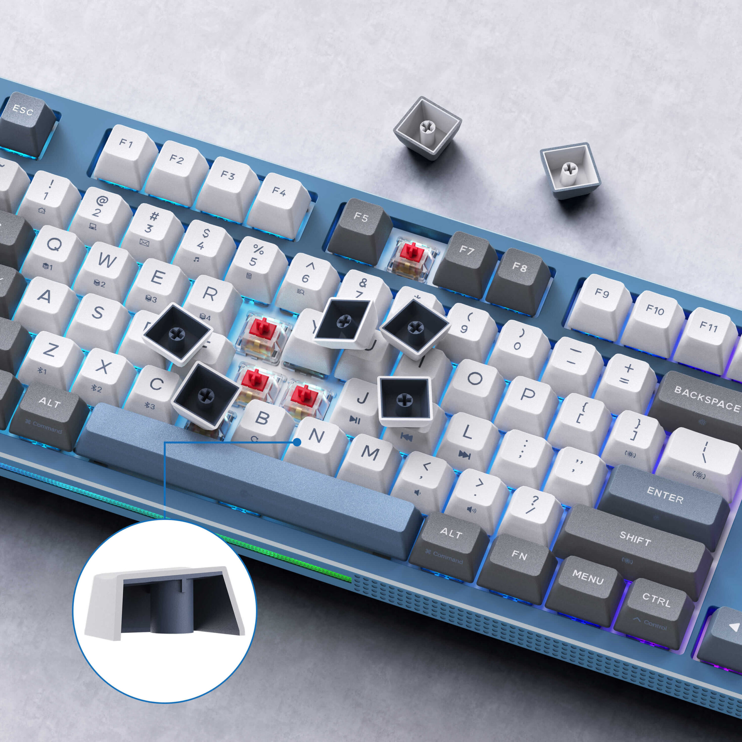 自建站双色键帽